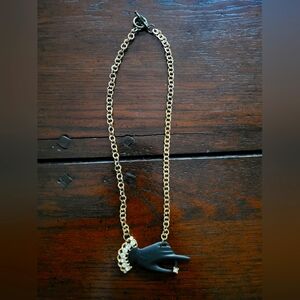 Vintage hand necklace